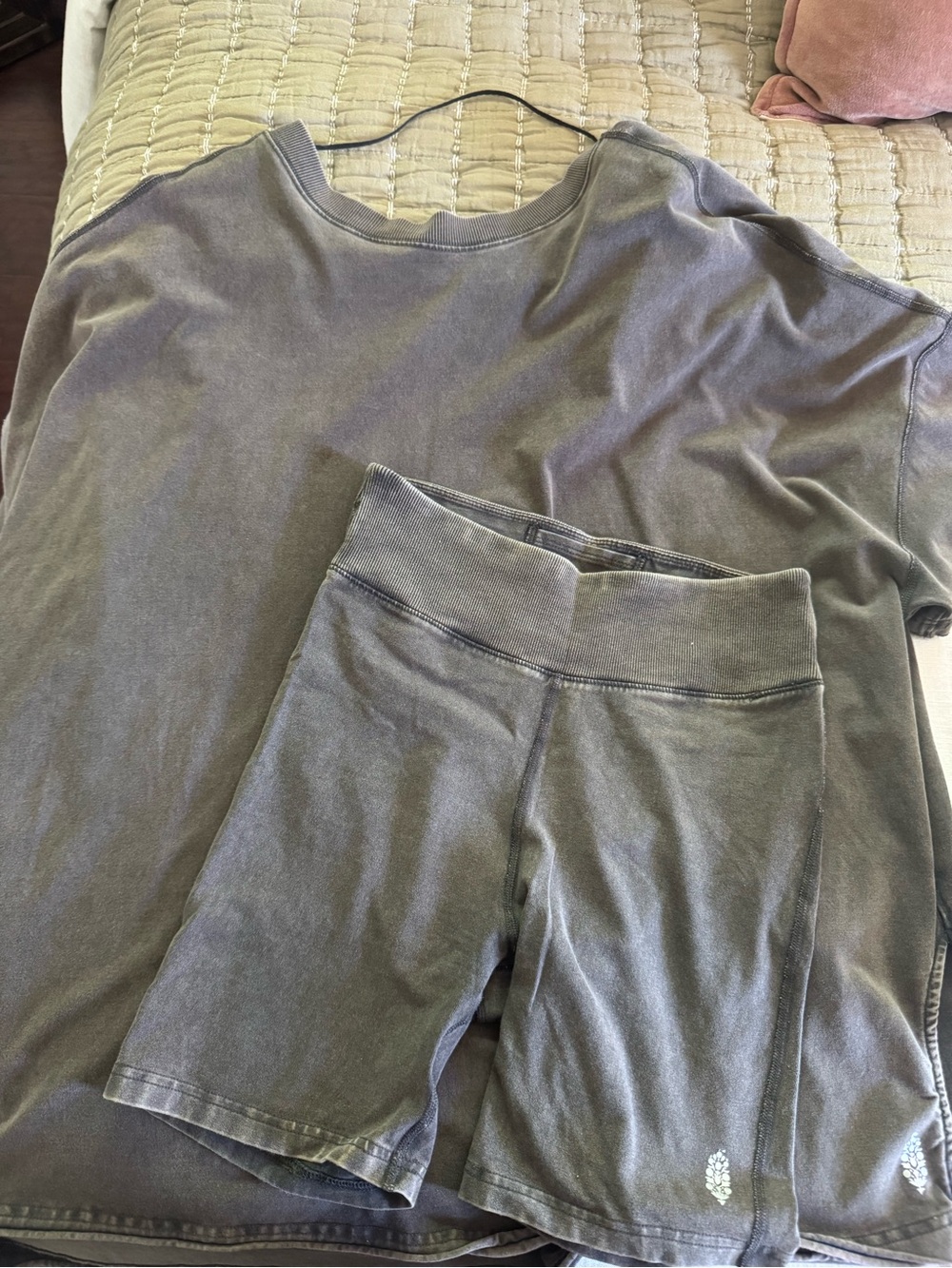 Free People Women's Charcoal Gray Bike Shorts